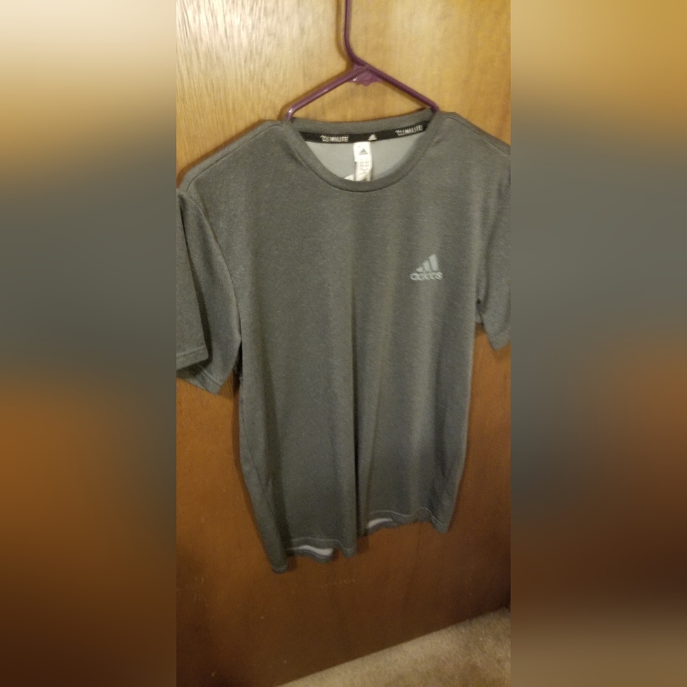 Adidas Gray Short Sleeve Tee Casual Comfort